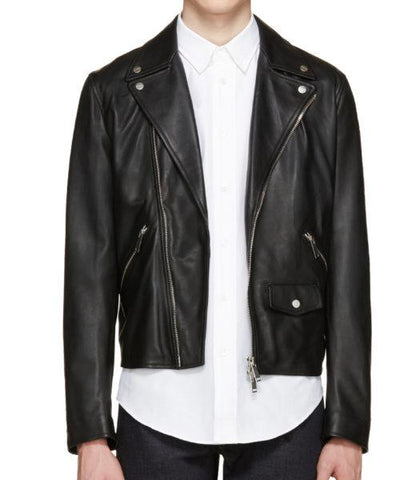Super Adam Men Biker Leather Jackets - Super Leather Wear