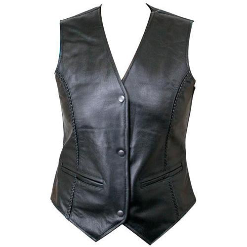 Super  Akcentfur Women Leather Vests - Super Leather Wear