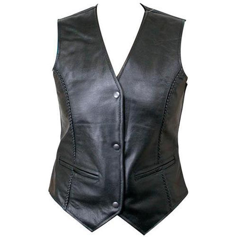 Super  Akcentfur Women Leather Vests - Super Leather Wear
