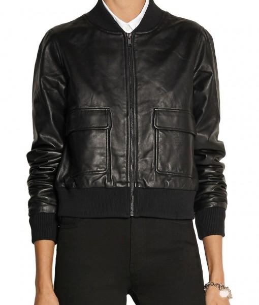 Super Barry Women Bomber Leather Jackets - Super Leather Wear