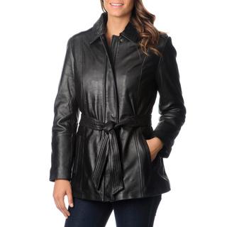 Super Belted Women Leather Coats - Super Leather Wear