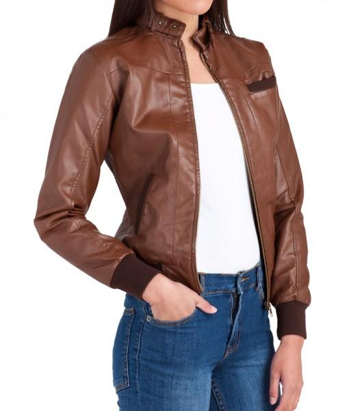 Super Bendy Women Bomber Leather Jackets - Super Leather Wear