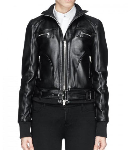 Super Bizco Women Bomber Leather Jackets - Super Leather Wear
