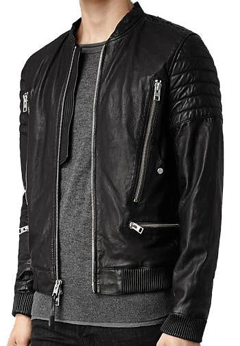 Super Blaster Men Bomber Leather Jackets - Super Leather Wear