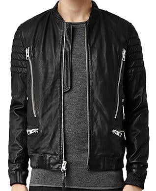 Super Blaster Men Bomber Leather Jackets - Super Leather Wear