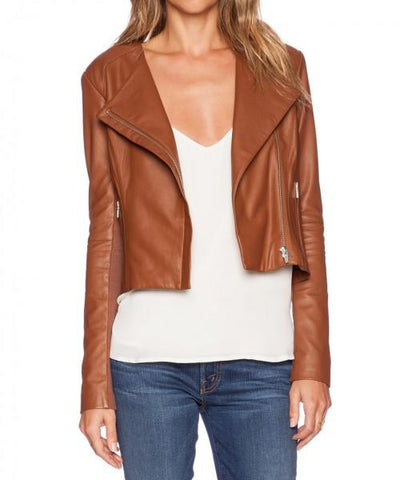 Super Brooze Women Biker Leather Jackets - Super Leather Wear