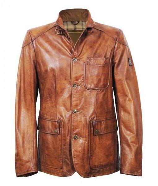 Super Brownie Men Leather Coats - Super Leather Wear