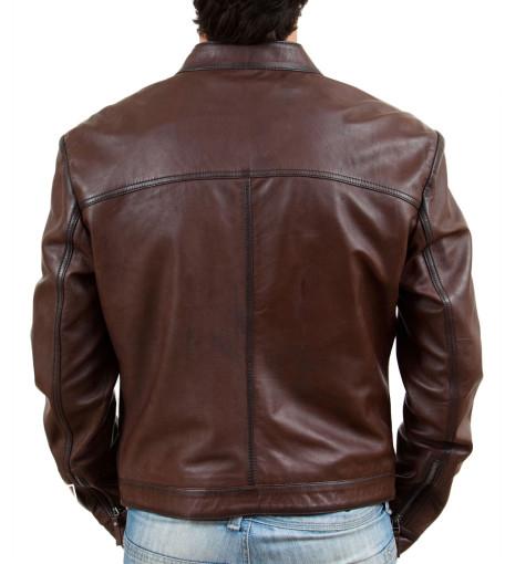 Super Brownish Men Classic Leather Jackets - Super Leather Wear