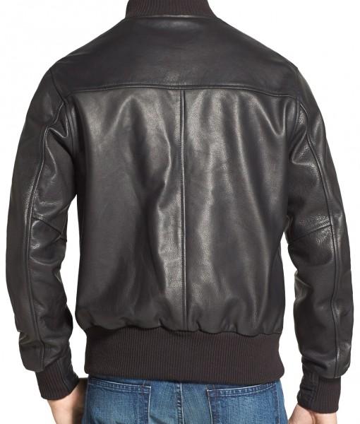 Super Buttoned Men Bomber Leather Jackets - Super Leather Wear