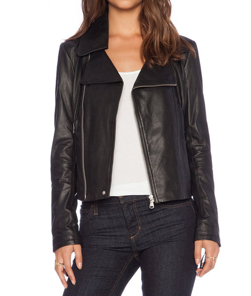 Super Buzy Women Biker Leather Jackets - Super Leather Wear