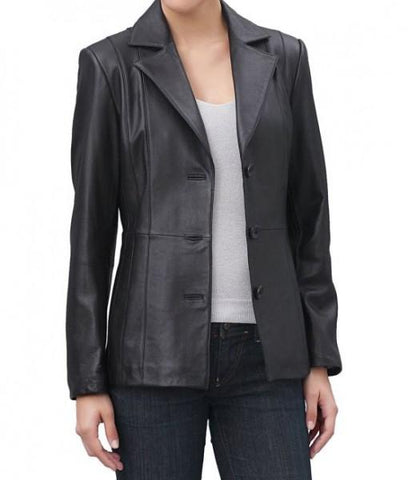 Super Clocxy Women Leather Blazers - Super Leather Wear