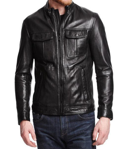 Super  Fusion Men Classic Leather Jackets - Super Leather Wear
