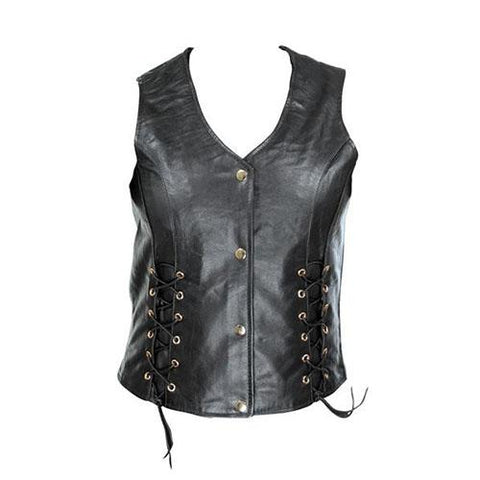 Super Lacedize Women Leather Vests - Super Leather Wear