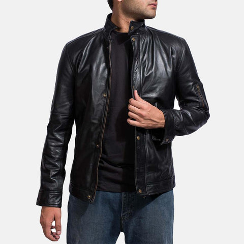 Super Tea House Black Leather Jacket - Super Leather Wear