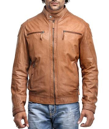 Super Rohnny Men Biker Leather Jackets - Super Leather Wear