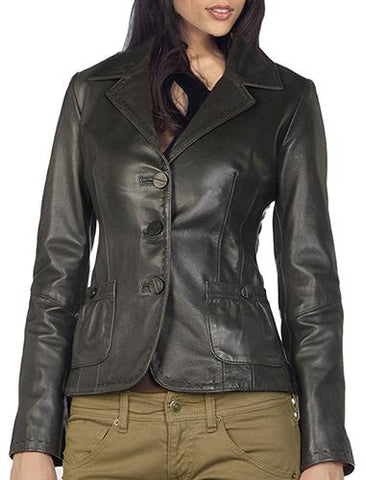 Super Slimy Women Leather Coats - Super Leather Wear