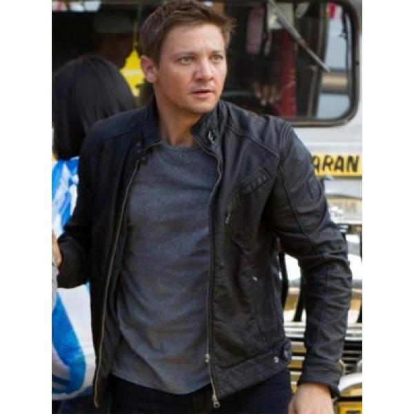 Super Bourne Legacy Jeremy Renner Black Leather Jacket - Super Leather Wear