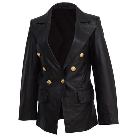 Super Kim Kardashian Double Breasted Coat - Super Leather Wear