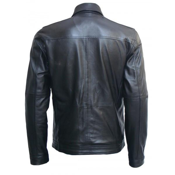 Super Zipper Time Less Black Leather Jacket Men - Super Leather Wear