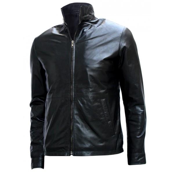 Super Black Biker Minority Report Leather Jacket - Super Leather Wear