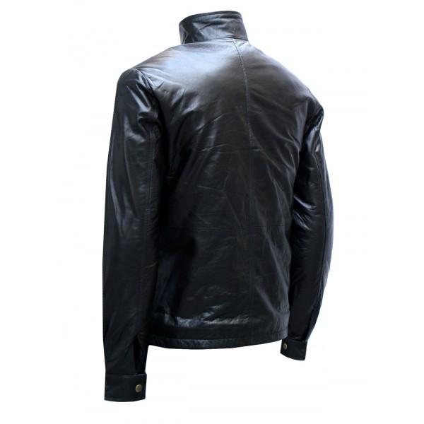 Super Black Biker Minority Report Leather Jacket - Super Leather Wear
